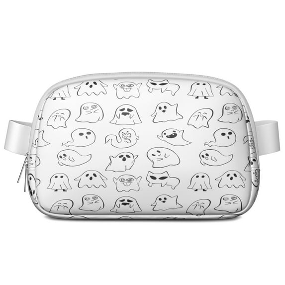 Cute Halloween Ghosts Pattern Cute Fanny Packs for Women,Travel Waterproof Crossbody Fanny Bags Waist Purse for Women Anti Theft Adjustable Strap for Running Travel Cycling