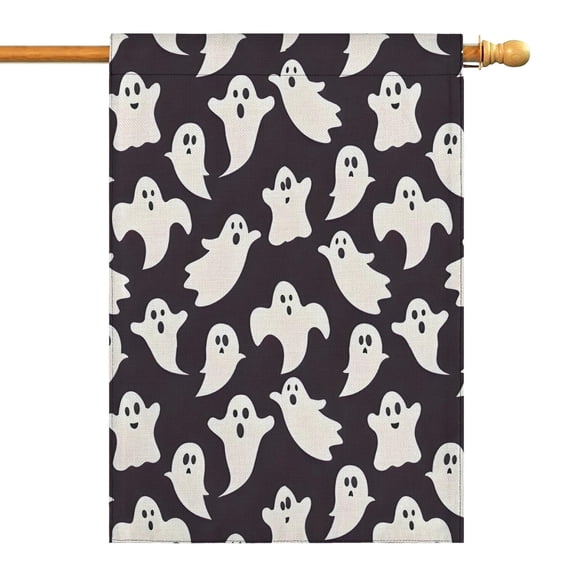 Cute Halloween Ghosts Pattern Fall Garden Flags 28"x40" Double Side,Small Yard Flags for Outside,Outdoor Fall Decor,Autumn Funny Garden Flag Yard Decoration