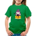 thumbnail image 1 of Cute Halloween Girl W Pumpkin. T-Shirt Juniors -Image by Shutterstock,  Small, 1 of 4