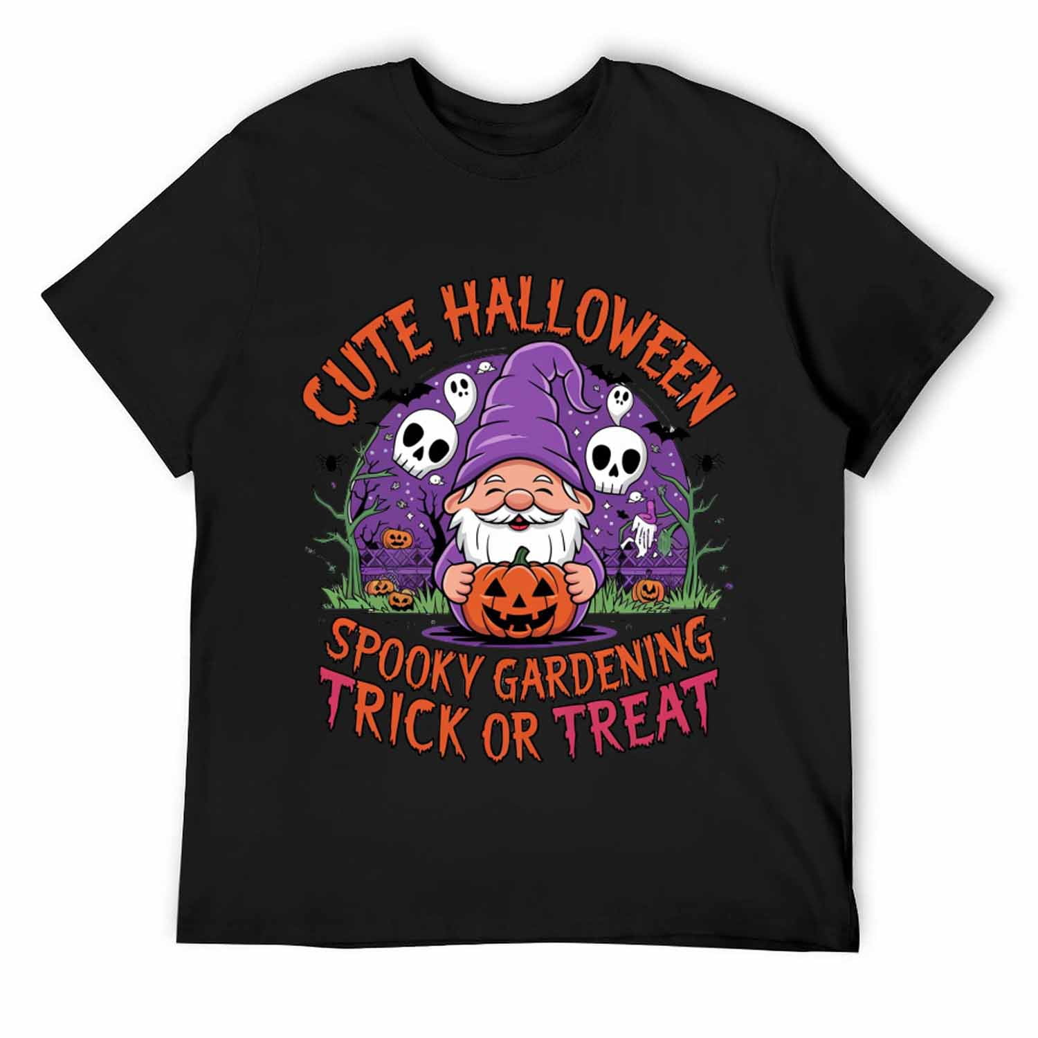 Cute Halloween Gnome Spooky Gardening Trick Or Treat There Only Two ...