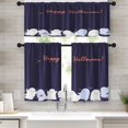 thumbnail image 1 of Cute Halloween Happy Kitchen Window Curtains Valance and Tier Set 36 Inch, Funny Spooky Ghost 3 Piece Window Treatment Tiers for Living Room Bedroom Kitchen Decor Drapes, 1 of 1