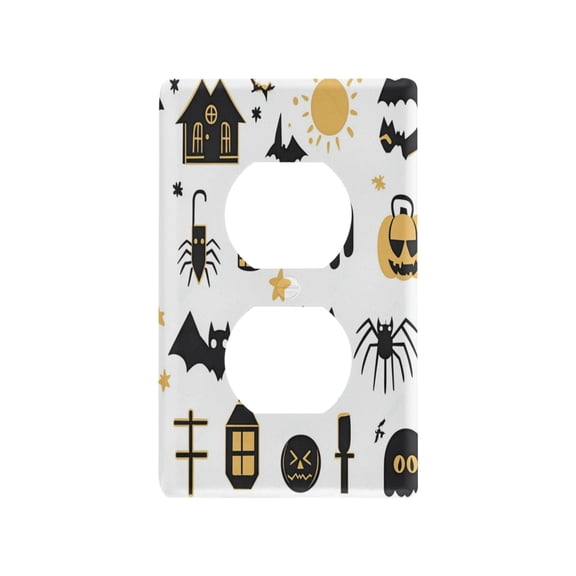 Cute Halloween Icon Light Switch Cover Switch Plate Outlet Cover Plug Cover for Electrical Outlet