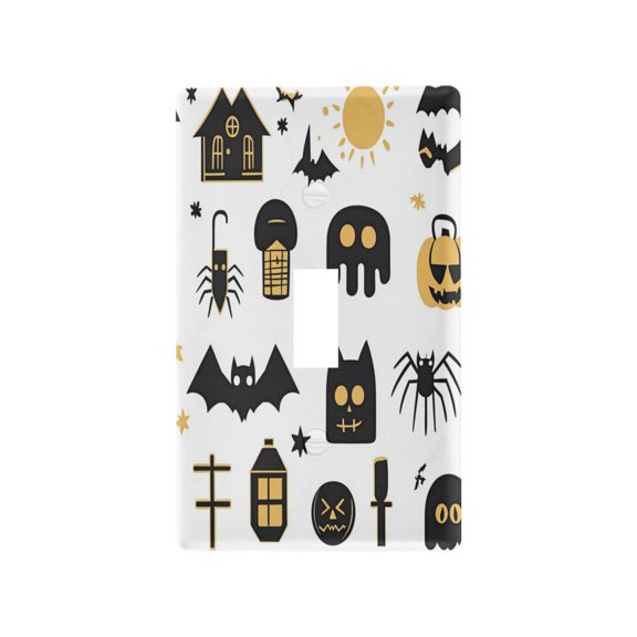 Cute Halloween Icon Light Switch Cover Switch Plate Outlet Cover Plug Cover for Electrical Outlet