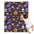 thumbnail image 1 of Cute Halloween Icons Pattern Blanket,Comfortable Soft Flannel Throw Blanket,All Season,Warm Lightweight Blankets for Sofa Bed Couch Living Room Chair,30"x40", 1 of 4