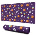 Cute Halloween Icons Pattern Extended Large Mouse Pad, Large Mouse Mat ...
