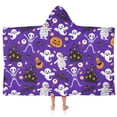 thumbnail image 1 of Cute Halloween Icons Pattern Hooded Bath Towel，50"x30" for Ages 3 To 12 Kids, Quick Dry Lightweight Soft Microfiber Hood Beach Towel Cover Up for Kids, 1 of 7