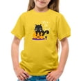 thumbnail image 1 of Cute Halloween Kitten And Spider T-Shirt Juniors -Image by Shutterstock,  Large, 1 of 4