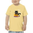 thumbnail image 1 of Cute Halloween Kitten And Spider T-Shirt Toddler -Image by Shutterstock,  5 Toddler, 1 of 4