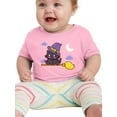 thumbnail image 1 of Cute Halloween Kitten W Broom T-Shirt Infant -Image by Shutterstock,  6 Months, 1 of 4