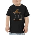 thumbnail image 1 of Cute Halloween Kitten Witch Hat T-Shirt Toddler -Image by Shutterstock,  3 Toddler, 1 of 4