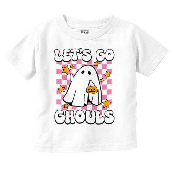 Cute Halloween Let's Go Ghouls Ghost Youth T Shirt Tee Girls Infant Toddler Brisco Brands 12M