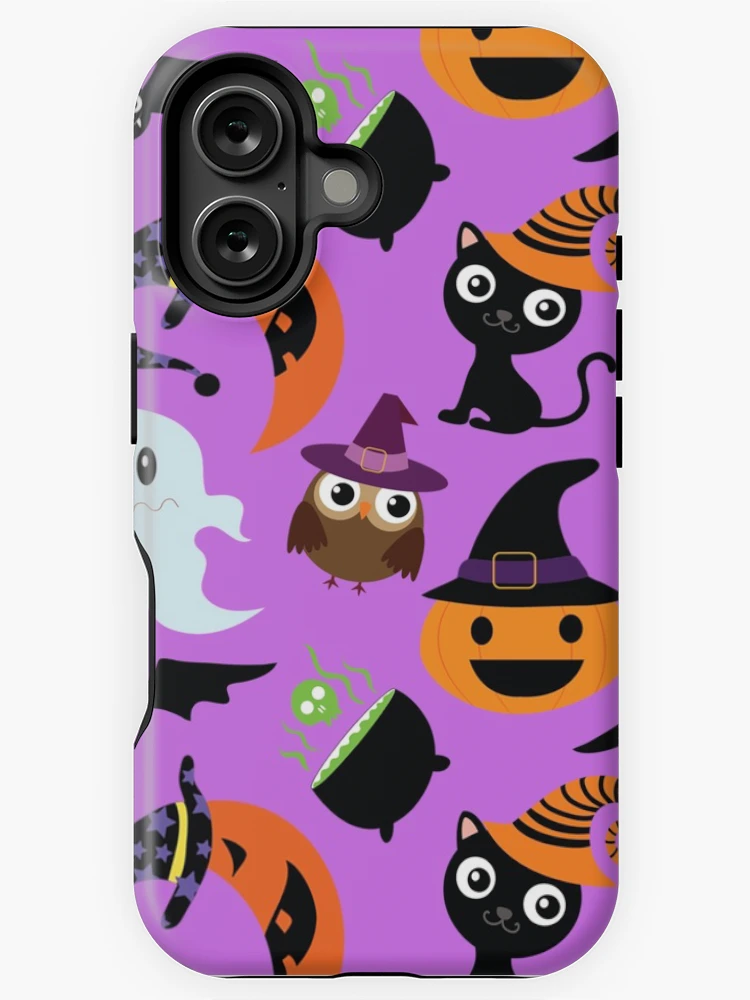 Cute Halloween Pattern iPhone Case For 11 through 16 Pro Max Spooky Fun ...