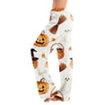 thumbnail image 1 of Cute Halloween Print Women Pajama Pants,Comfy Pj Bottom with Pockets & Drawstring,Stretch Casual Sleepwear, 1 of 5