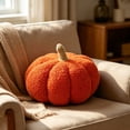 thumbnail image 1 of Cute Halloween Pumpkin Plush Pillow with Soft Cotton Filling, Decorative Stuffed Pumpkin Doll for Sofa Bed Desktop, Thanksgiving Holiday Home Accent, 1 of 6