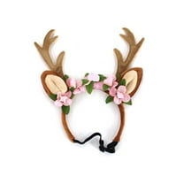 Cute Halloween Reindeer Headband for Dog Dress up Costume Halloween Cosplay Antler Headwear Dogs Accessories