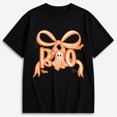 thumbnail image 1 of Cute Halloween Shirts for Women, Bow Boo Ghost Graphic T-Shirt, Spooky Season Tee, 1 of 5