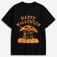 thumbnail image 1 of Cute Halloween Shirts for Women, Happy Halloween Pumpkin Umbrella Graphic T-Shirt, 1 of 5