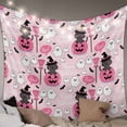 thumbnail image 1 of Cute Halloween Small Tapestry for Bedroom Wall Hanging Tapestry,Spooky Pumpkins Fall Bat Cat Witch's Hat Ceiling Backdrop Tapestries Poster Blanket Wall Decor for Teens Room Living Room 23" x 28", 1 of 8
