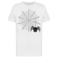 thumbnail image 1 of Cute Halloween Spider Hanging T-Shirt Men -Image by Shutterstock, Male XX-Large, 1 of 2