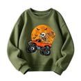 thumbnail image 1 of Cute Halloween Sweatshirts For Little Boys Ghost Truck Print Shirt Crewneck Long Sleeve Tops Preppy Pullover Kids Clothes Size 5-6T, 1 of 3