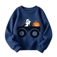 thumbnail image 1 of Cute Halloween Sweatshirts For Toddler Boys Ghost Pumpkin Print Shirt Crewneck Long Sleeve Tops Preppy Pullover Kids Clothes Size 2-3T, 1 of 4