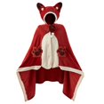 thumbnail image 1 of Cute Halloween Wearable Blanket Hoodie Free Size for Adults Devil Bat Hooded Blanket Oversized Soft Sherpa Hoodie Women Throw Cloak Wrap with Demon Wings, 1 of 8