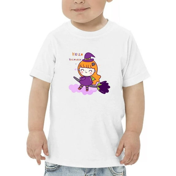 Cute Halloween Witch Girl T-Shirt Toddler -Image by Shutterstock, 3 Toddler