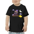 thumbnail image 1 of Cute Halloween Witch Kitten T-Shirt Toddler -Image by Shutterstock,  2 Toddler, 1 of 4