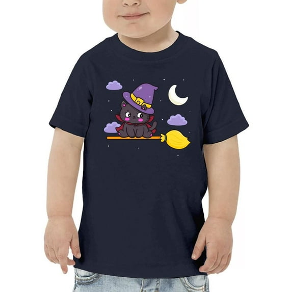 Cute Halloween Witch Kitten T-Shirt Toddler -Image by Shutterstock, 2 Toddler