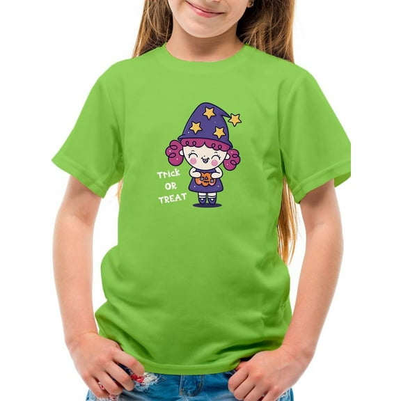 Cute Halloween Witch T-Shirt Juniors -Image by Shutterstock, Medium