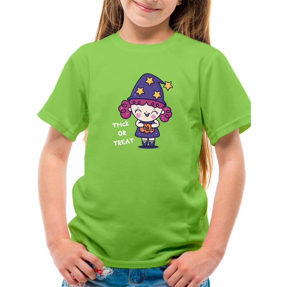 Cute Halloween Witch T-Shirt Juniors -Image by Shutterstock, x-Large