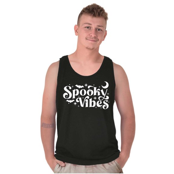 Cute Halloween Witchy Spooky Vibes Plus Size Graphic Tank Top Brisco Brands 2X