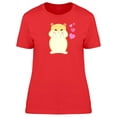 thumbnail image 1 of Cute Hamster In Love Doodle T-Shirt Women -Image by Shutterstock, Female Large, 1 of 2