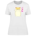 thumbnail image 1 of Cute Hamster In Love Doodle T-Shirt Women -Image by Shutterstock, Female Large, 1 of 2