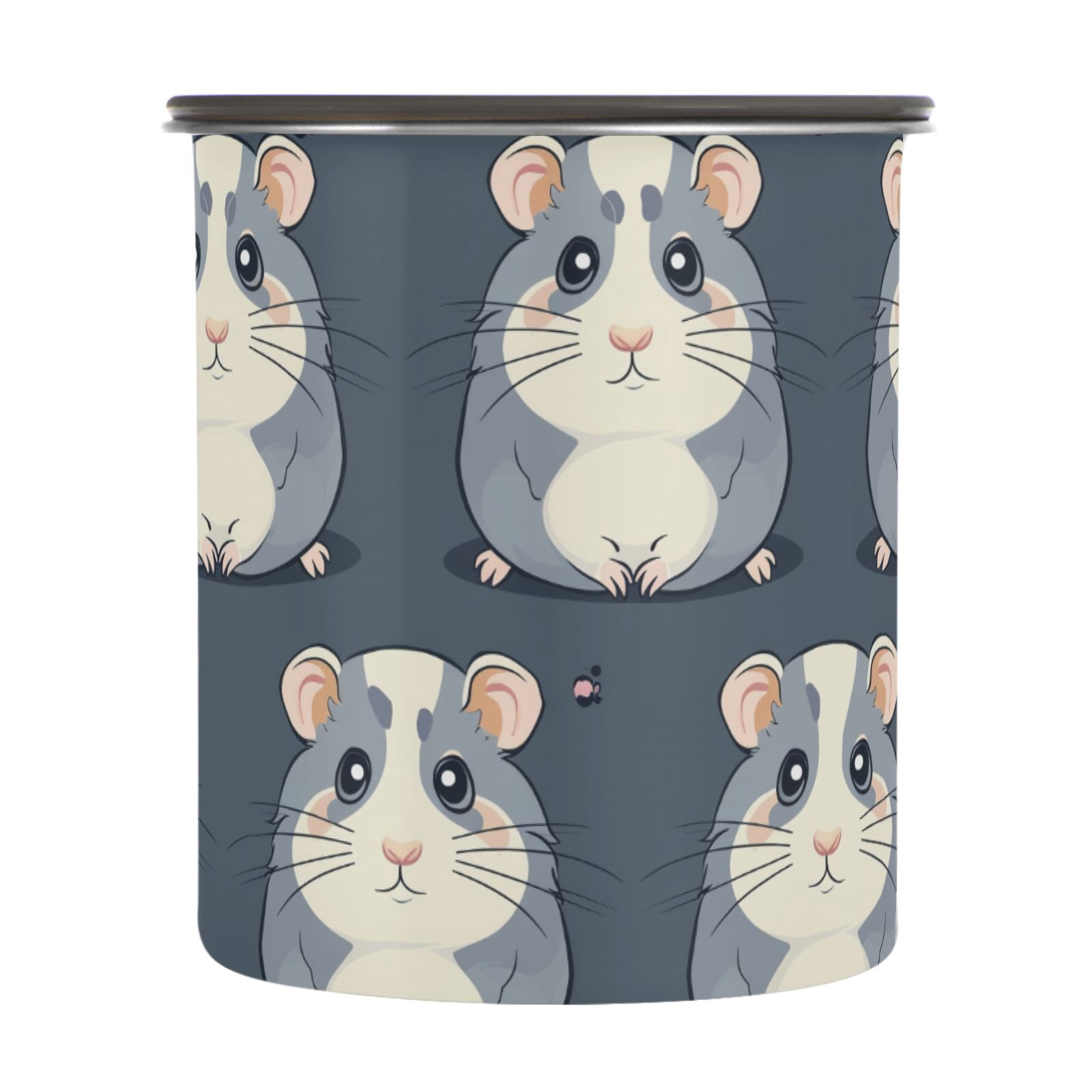 Cute Hamster Kawaii Airtight Coffee Bean Canister 30oz Food Storage ...
