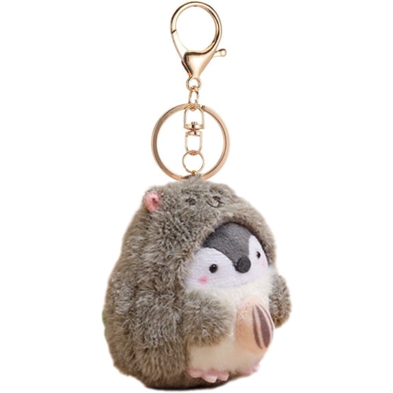 Cute Hamster Keyrings Soft Plush Keychain Hamster Pendant Keyring Pompom Keychain Decoration Animal Backpack Bag Keychains