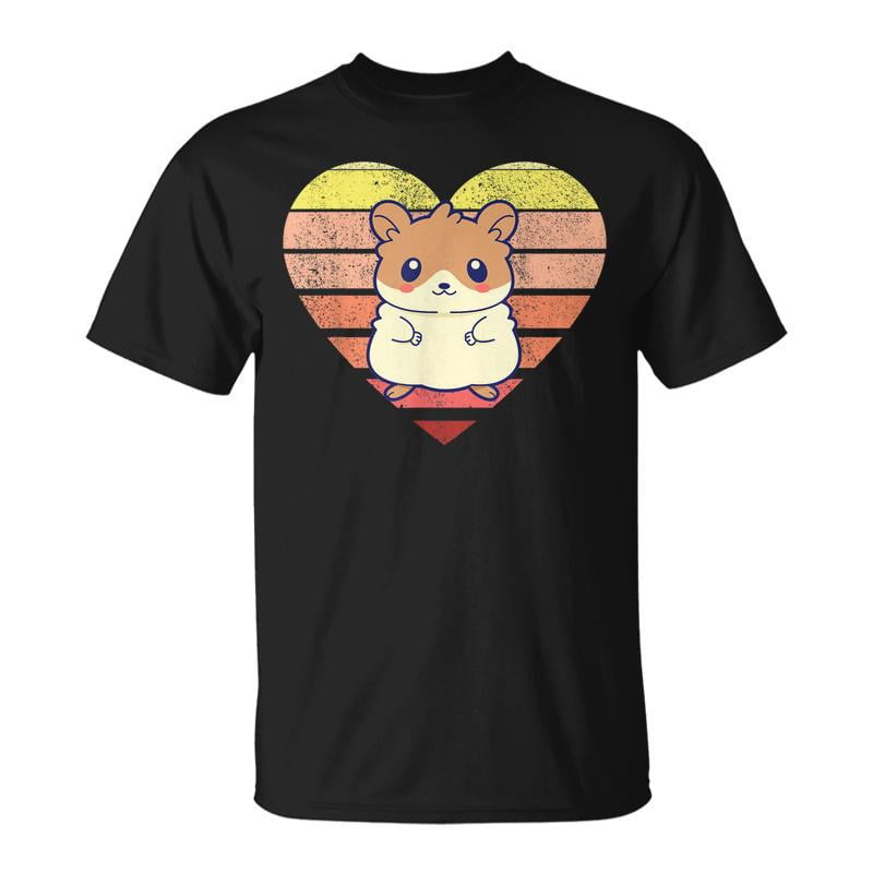 Cute Hamster Retro Heart Shape TShirt - Walmart.com