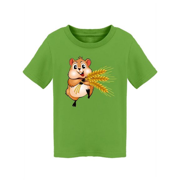Cute Hamster Running With Wheat T-Shirt Toddler -Image by Shutterstock,  3 Toddler