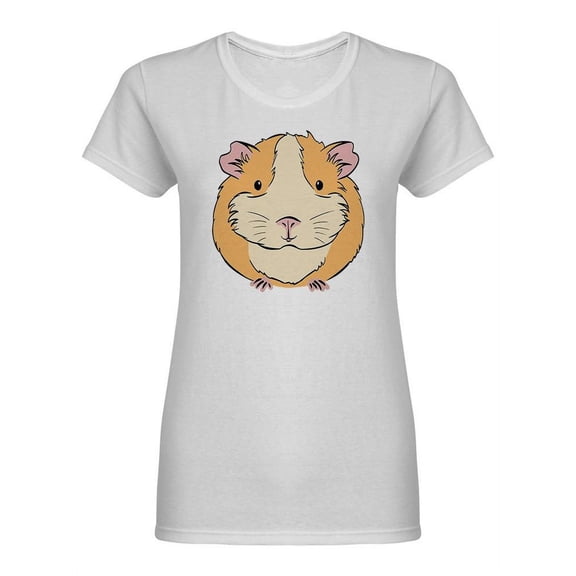 Cute Hamster Sketch Shaped T-Shirt Women -Image by Shutterstock, Female Large