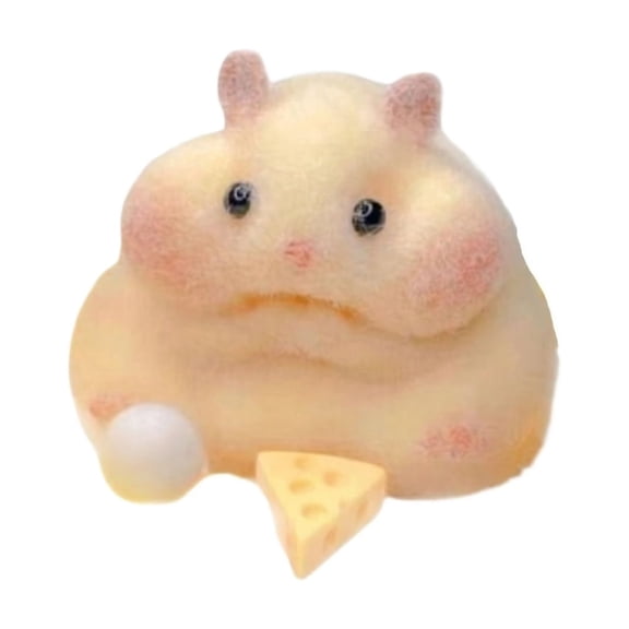 Cute Hamster Squeeze Stress Reliever – Slow Rising Soft Rubber Sensory Fidget, Adorable Pet Shape Pinch Tool for Desk, Perfect Party & Gift