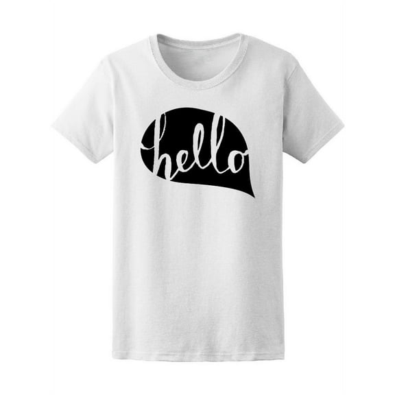 Cute Hand Drawn Hello Tee Women's -Image by Shutterstock