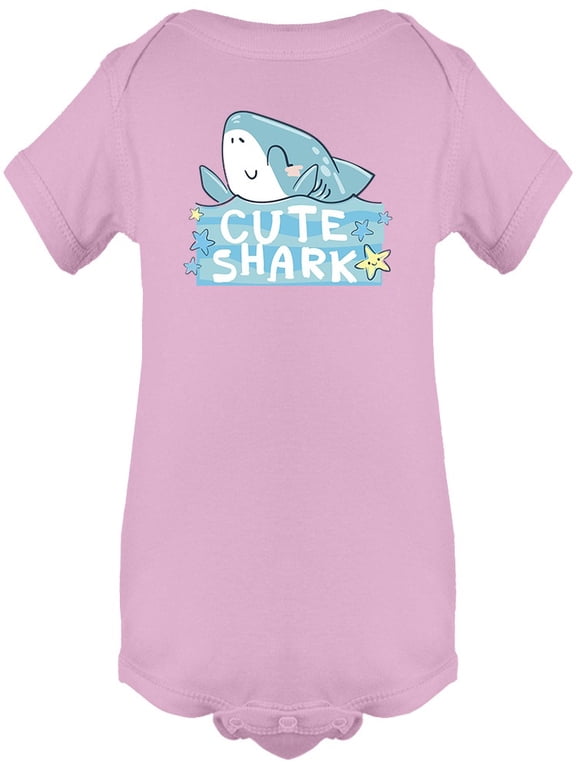 Cute Hand Drawn Shark Bodysuit Infant -Image by Shutterstock, 6 Months