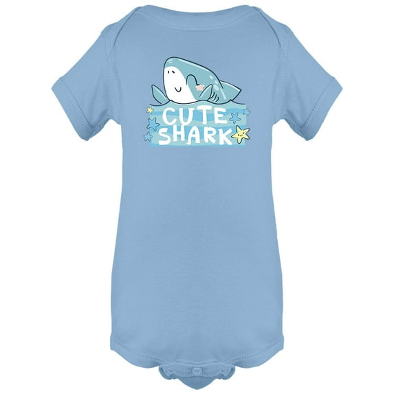 Cute Hand Drawn Shark Bodysuit Infant -Image by Shutterstock, 6 Months