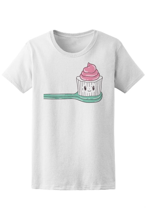 Cute Hand Drawn Toothbrush Tee Women's -Image by Shutterstock