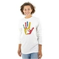 thumbnail image 1 of Cute Hand Paw Print Pet Rescue Love Women's Long Sleeve T Shirt Brisco Brands S, 1 of 5