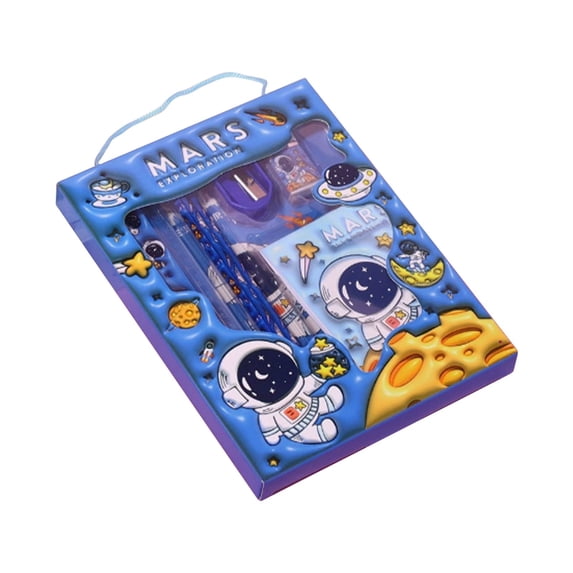 Cute Handheld 6 Piece Stationery Gift Set Complete studentt schooll Supplies Kit Pencil Box Set For kidss Birthday Back To schooll Rewards