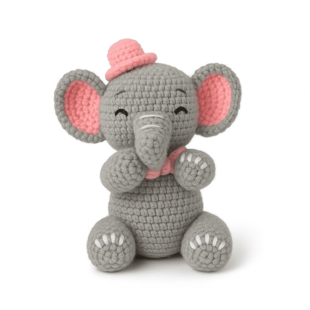 Cute Handmade Crochet Elephant Toy, ,baby Gift, Newborn Gift, Gift For Kid, Custom Color