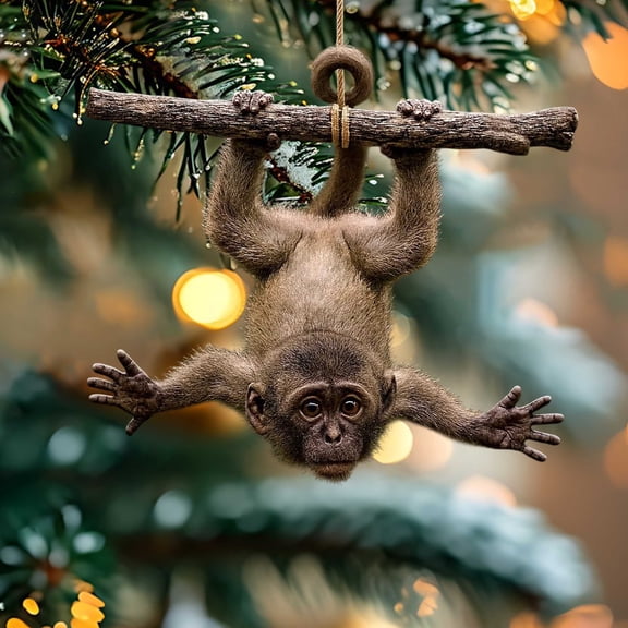 Cute Hanging Critter Ornament - Whimsical Animal-Shaped Decor with Handcrafted Details, Weather-Resistant Indoor/Outdoor Accent for Home, Garden, Porch & Patio, All-Season Hanging Decoration, 3.14in