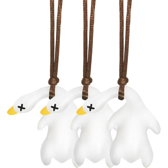 Cute Hanging Duck Car Mirror Accessory – Funny Swing Duck for Rearview Mirror, UV Color Changing Duck Car Charm, Funny Duck Car Interior Decor Gift