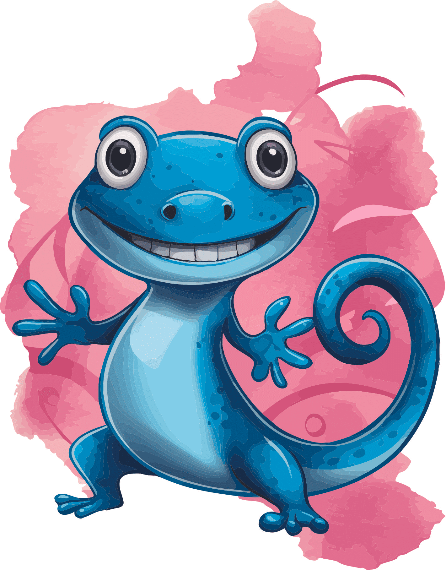 Cute Happy Baby Gecko Lizard Cartoon Art Animal Fun Colorful Animals Wall  Art Sticker Designs Vinyl Stickers For Home House Nursery Playroom Walls  Rooms Windows Bedroom Decoration Size (10x12 inch) - Walmart.com, image size:1421x1815